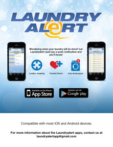App notifies students when laundry is finished