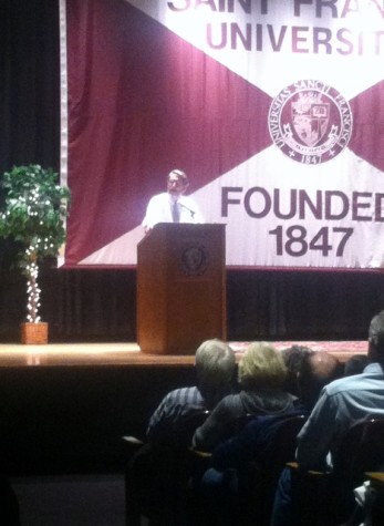 Speaker presents on New Evangelization