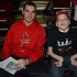 Men's Basketball player Ronnie Drinnon bonds with Team IMPACT student Jorden McClure.