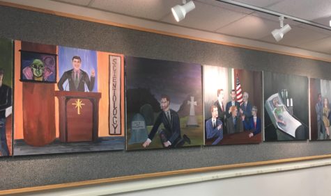 Students’ artwork on display in library